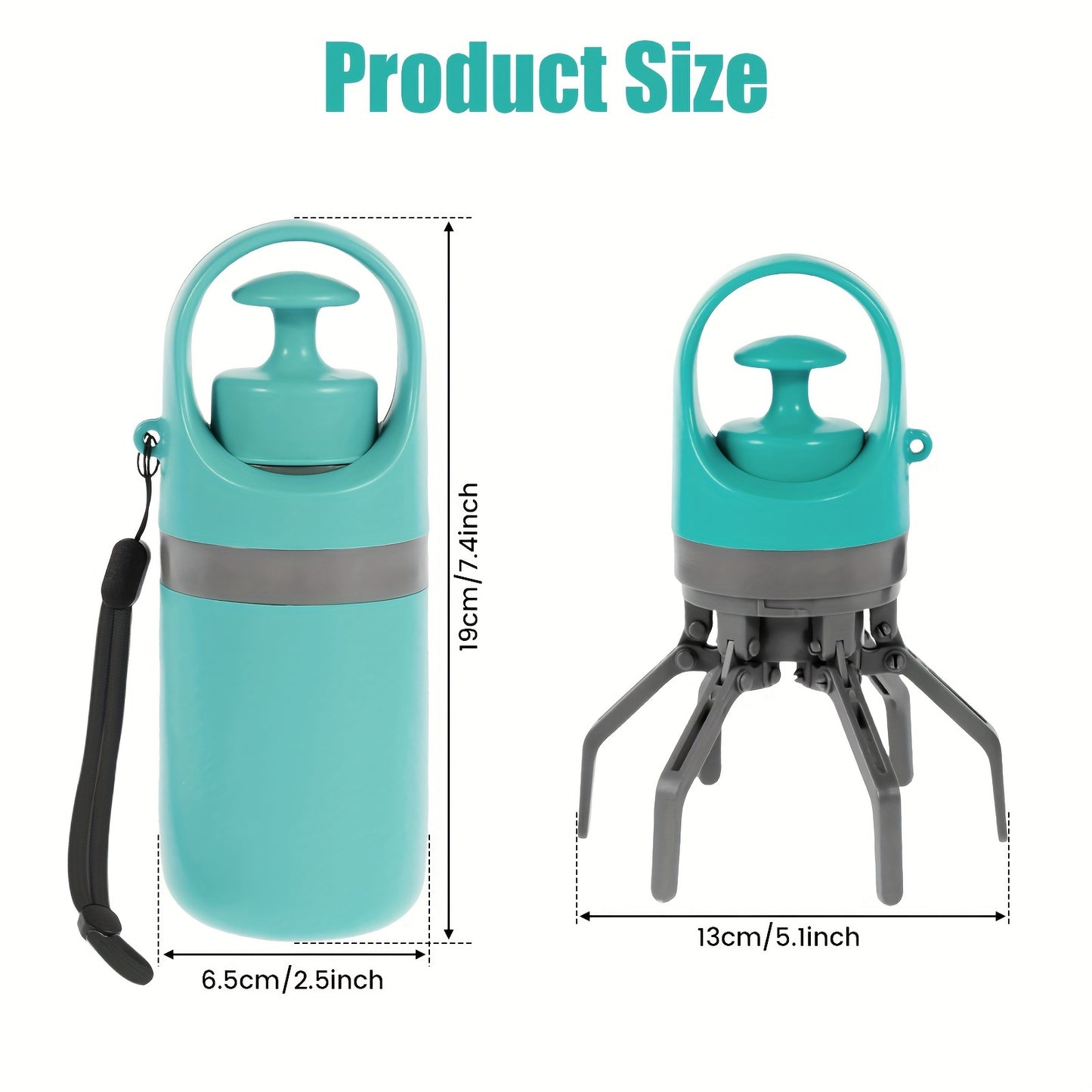 Ramasse-crottes pour chien portable – Pince hygiénique Allforpet pour ramasser les déjections canines sans contact, idéale pour les balades et la propreté urbaine - All For Pet