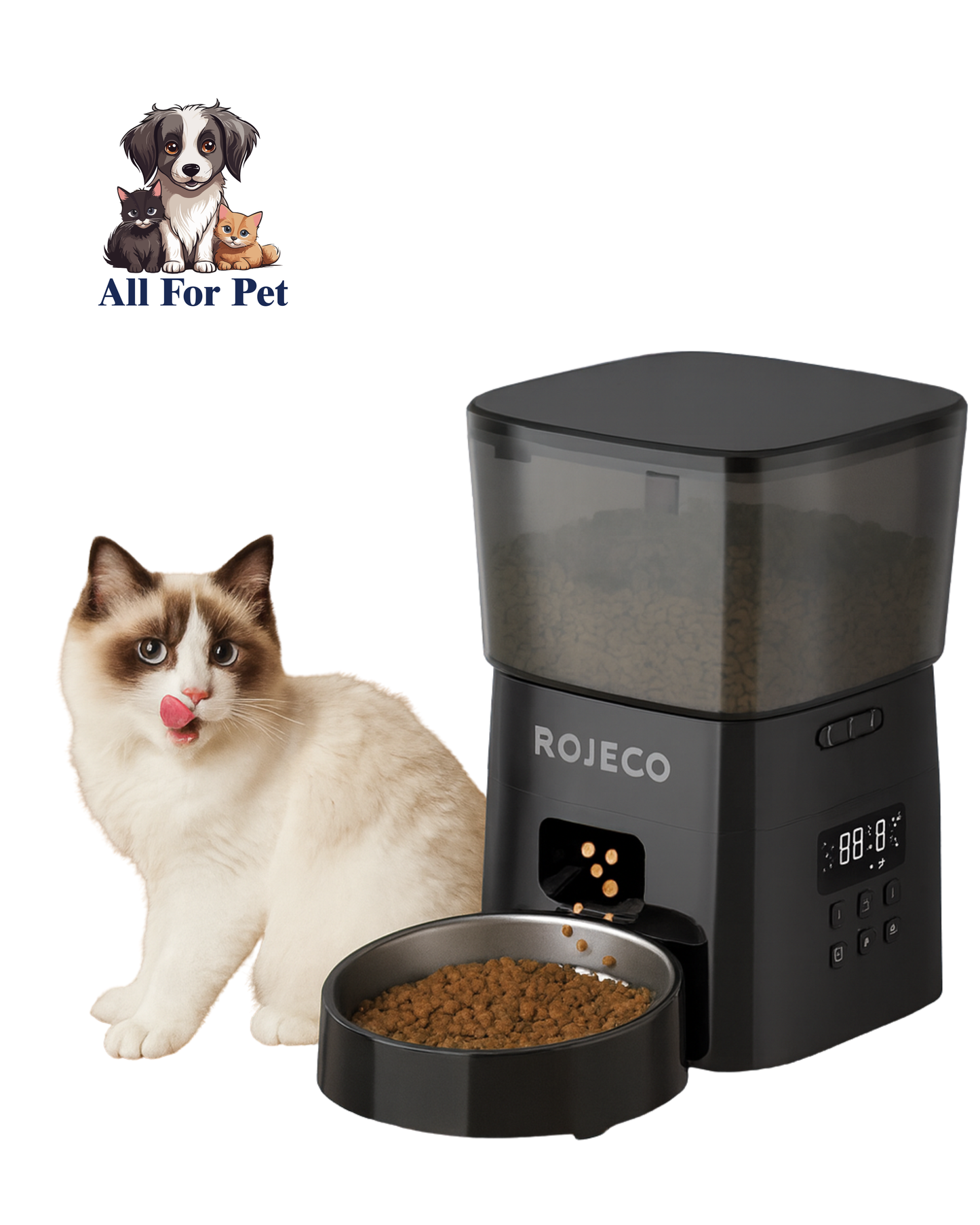 Distributeur Automatique 2L pour Chats et Chiens – Alimentation Programmable et Design Élégant