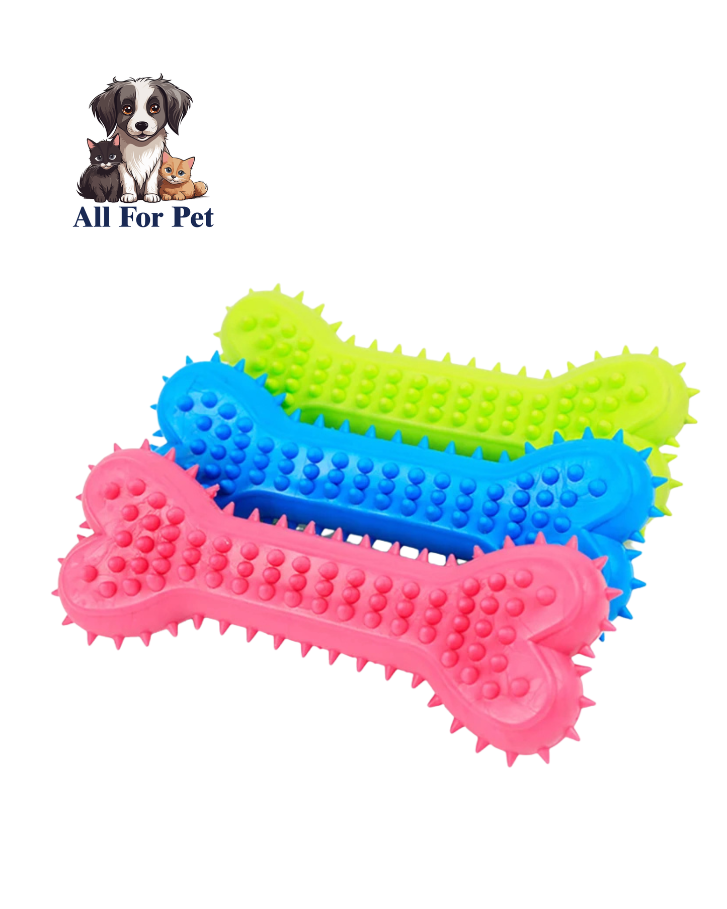 Jouets à Mâcher pour Chiens – Jouet Résistant en Caoutchouc pour Dents Saines | Nettoyage & Entraînement Chiots – Allforpet