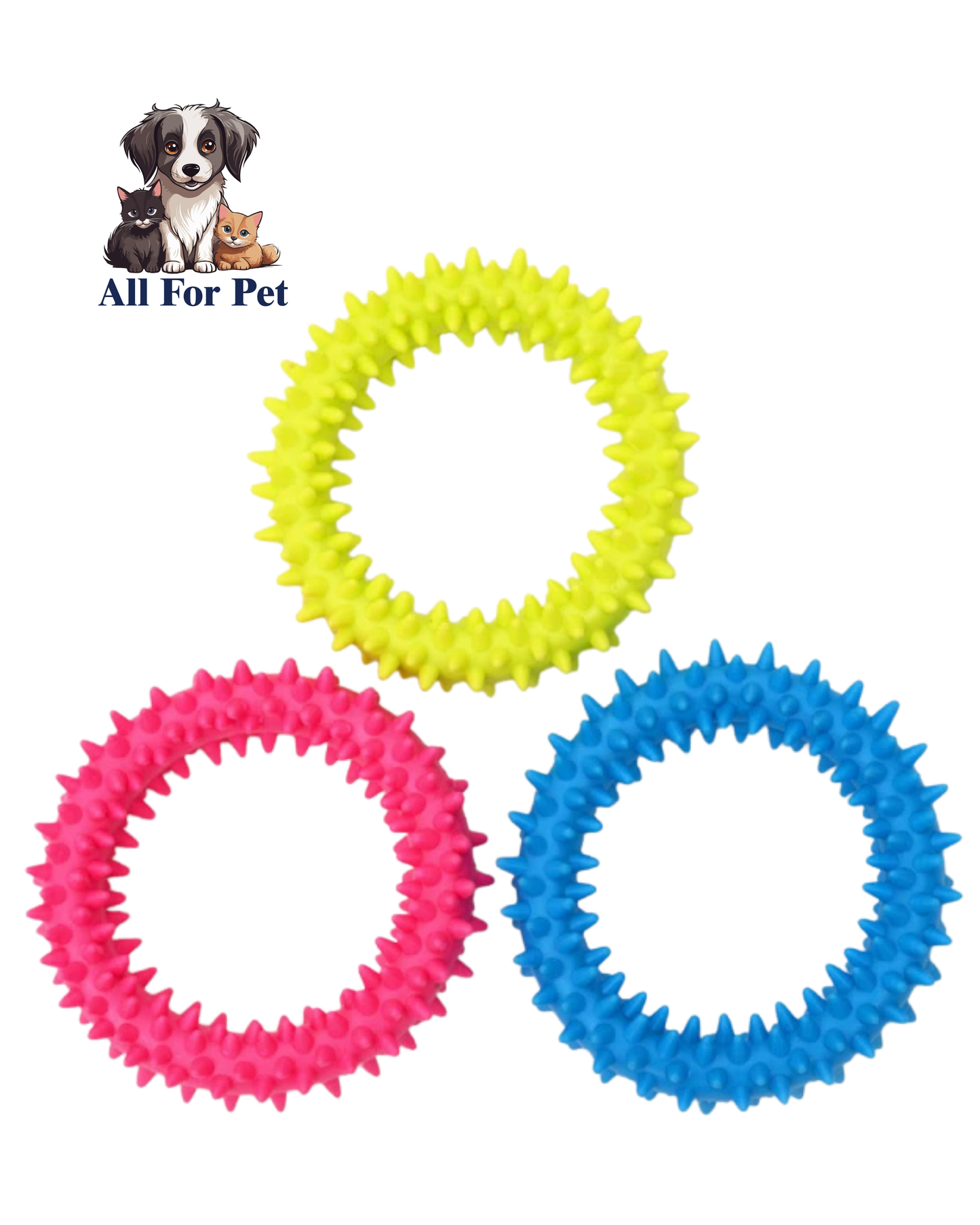 Jouets à Mâcher pour Chiens – Jouet Résistant en Caoutchouc pour Dents Saines | Nettoyage & Entraînement Chiots – Allforpet