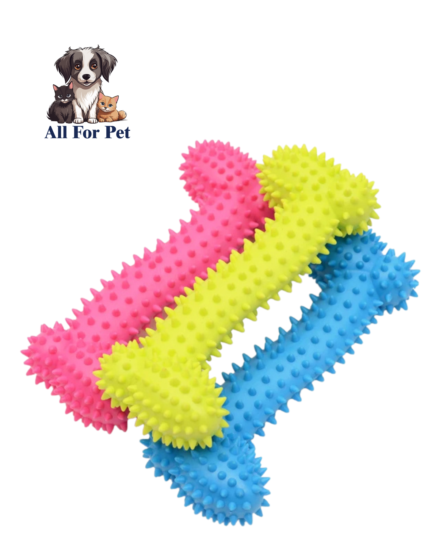 Jouets à Mâcher pour Chiens – Jouet Résistant en Caoutchouc pour Dents Saines | Nettoyage & Entraînement Chiots – Allforpet