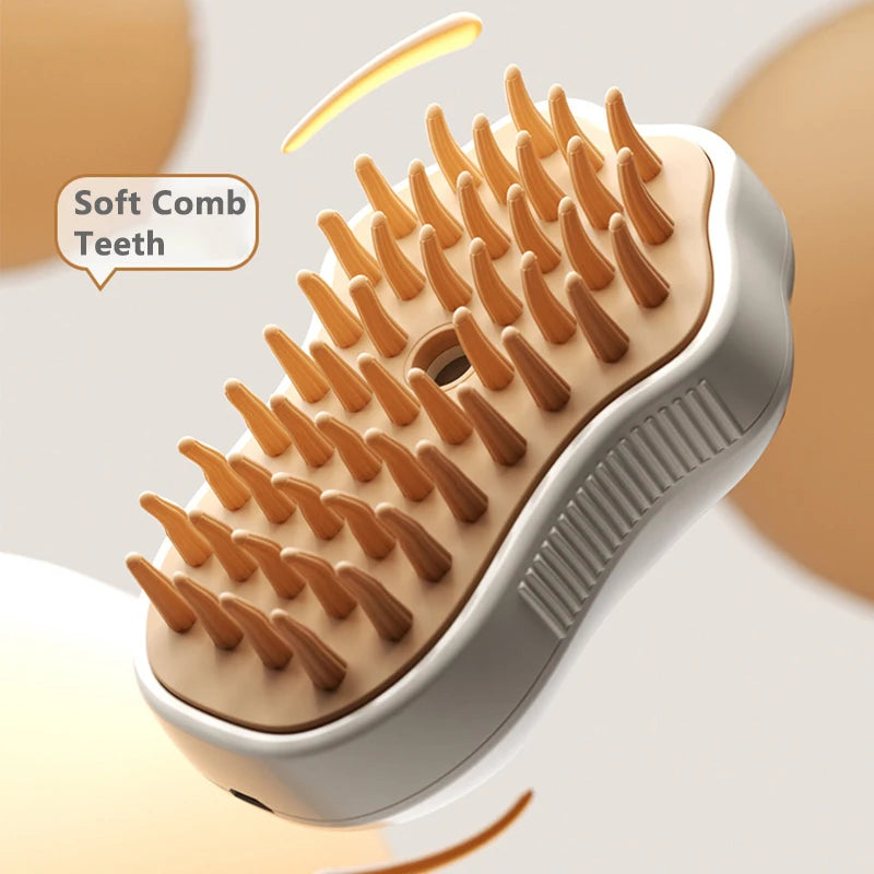 Brosse de Bain pour Animaux | 3-en-1 Massage, Nettoyage et Démêlage | Brosse Silicone Douce avec Pulvérisation Fine – Pour Chiens et Chats