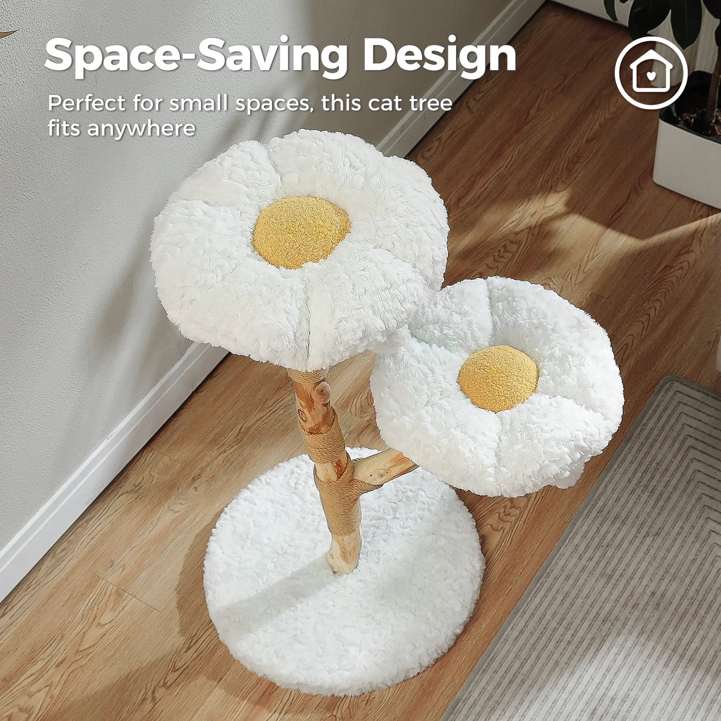 Arbre à Chat de Luxe en Bois Massif – Design Élégant, Confort Suprême et Stabilité Inégalée | All For Pe
