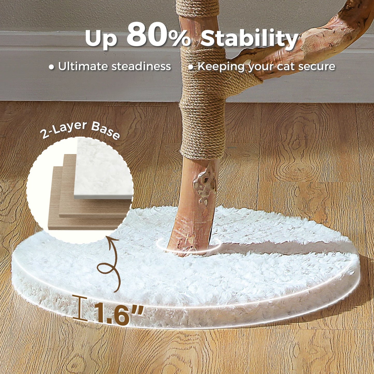 Arbre à Chat de Luxe en Bois Massif – Design Élégant, Confort Suprême et Stabilité Inégalée | All For Pe