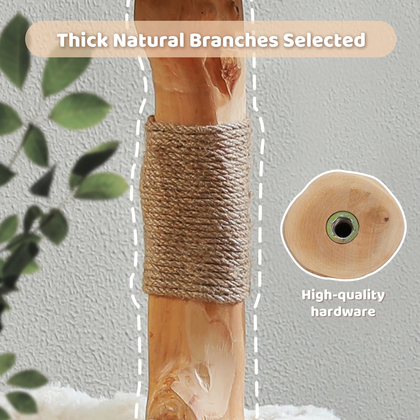 Arbre à Chat de Luxe en Bois Massif – Design Élégant, Confort Suprême et Stabilité Inégalée | All For Pe