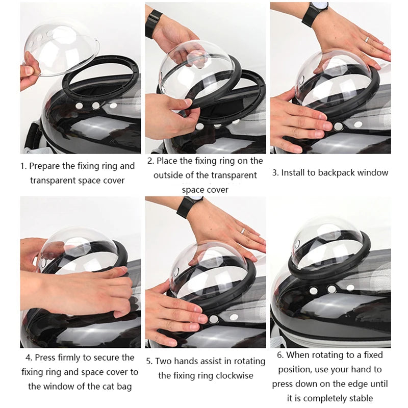 Sac à Dos Transparent pour Chat et Chien – Capsule Spatiale Respirante | Transport Confortable et Élégant