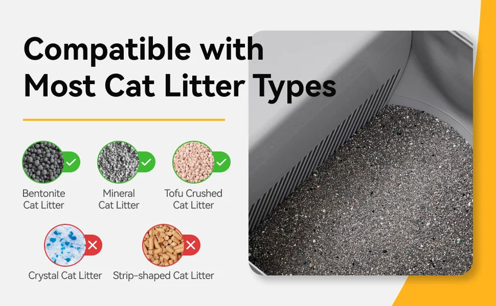 Bac à Litière Auto-Nettoyant pour Chats – Grande Capacité | Design Ouvert | Nettoyage Automatique & Capteurs Intelligents