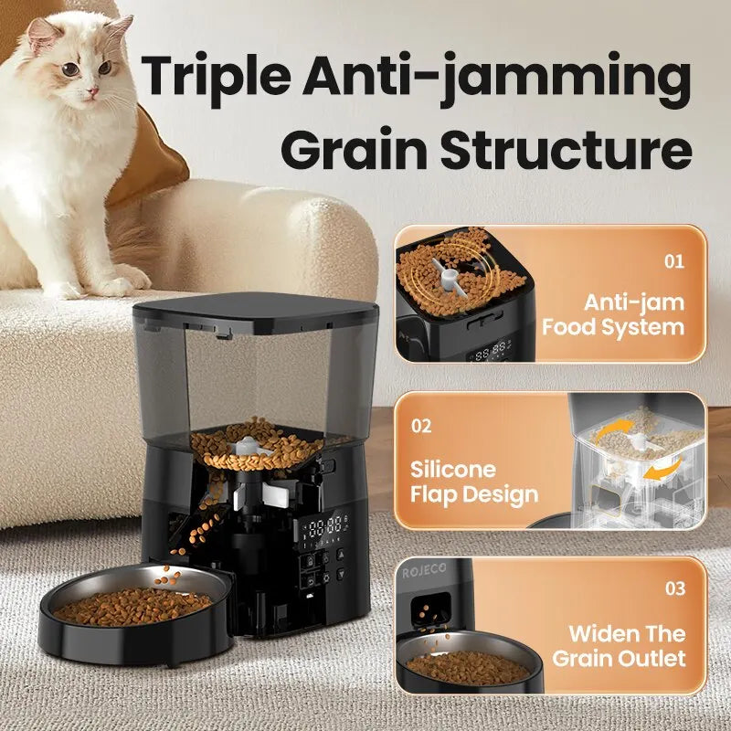Distributeur Automatique 2L pour Chats et Chiens – Alimentation Programmable et Design Élégant