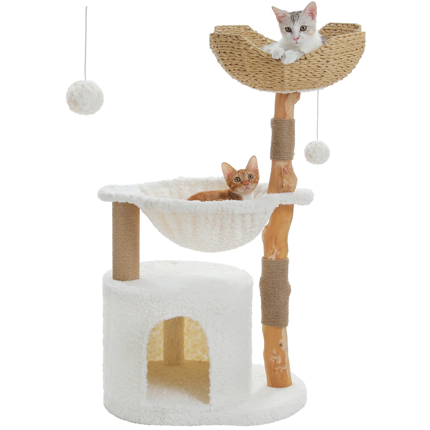 Arbre à Chat de Luxe en Bois Massif – Design Élégant, Confort Suprême et Stabilité Inégalée | All For Pe