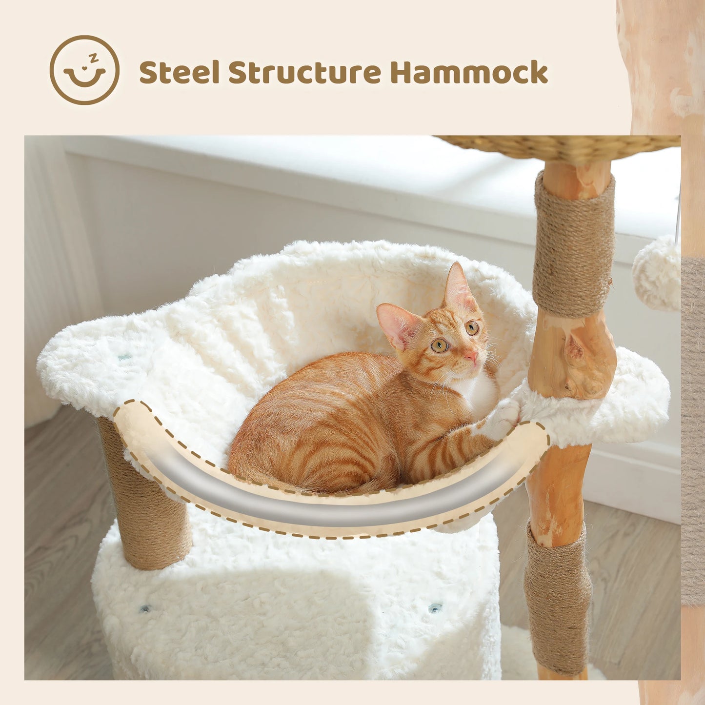 Arbre à Chat de Luxe en Bois Massif – Design Élégant, Confort Suprême et Stabilité Inégalée | All For Pe