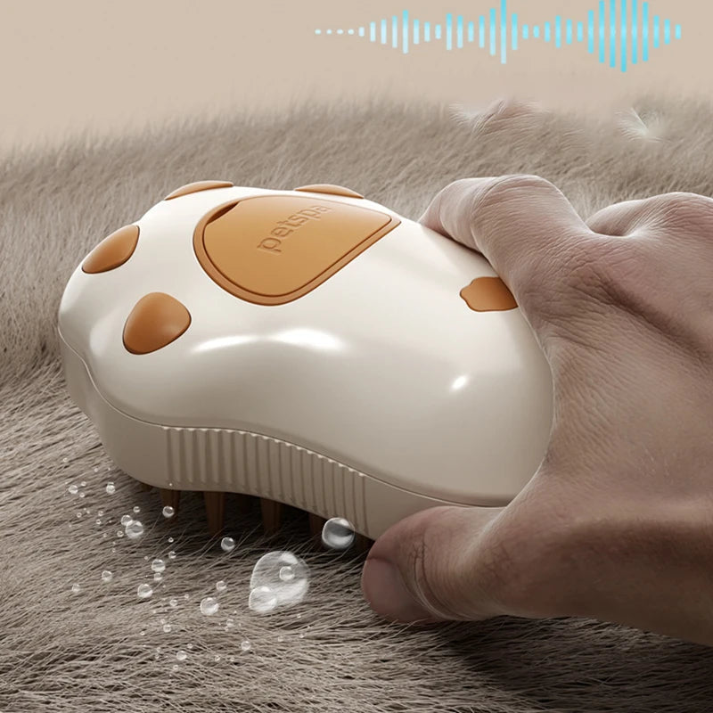 Brosse de Bain pour Animaux | 3-en-1 Massage, Nettoyage et Démêlage | Brosse Silicone Douce avec Pulvérisation Fine – Pour Chiens et Chats