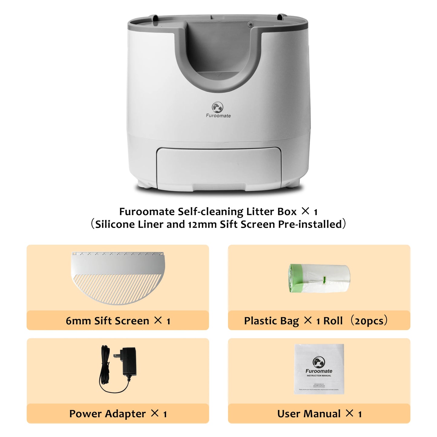 Bac à Litière Auto-Nettoyant pour Chats – Grande Capacité | Design Ouvert | Nettoyage Automatique & Capteurs Intelligents