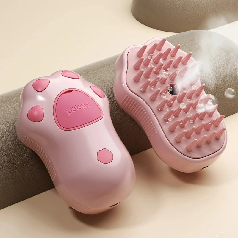 Brosse de Bain pour Animaux | 3-en-1 Massage, Nettoyage et Démêlage | Brosse Silicone Douce avec Pulvérisation Fine – Pour Chiens et Chats