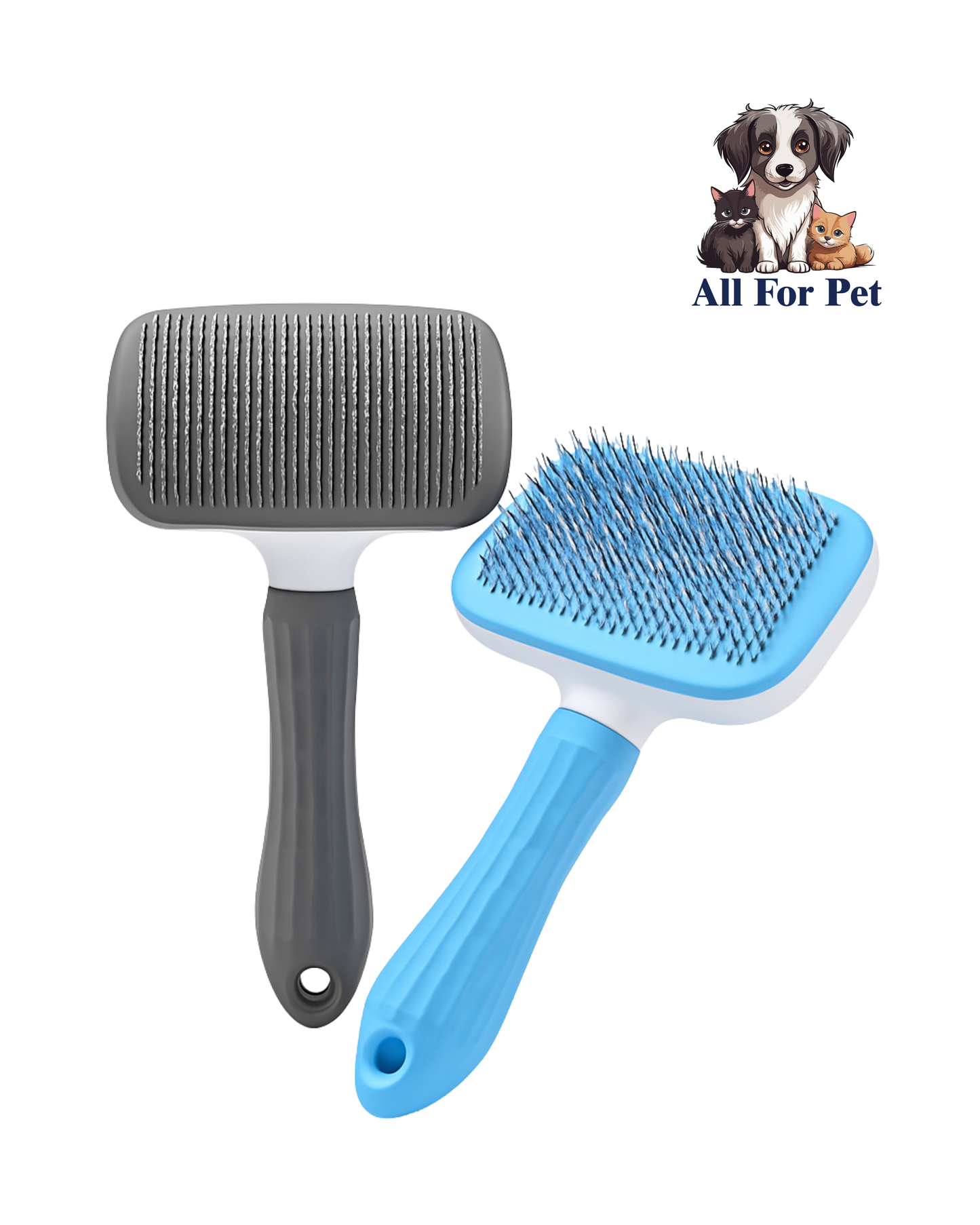 Brosse de Toilettage pour Chiens et Chats – Auto-nettoyante, Douce et Ergonomique – 3 Couleurs – Élimine les Poils Morts Sans Douleur