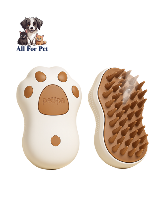 Brosse de Bain pour Animaux | 3-en-1 Massage, Nettoyage et Démêlage | Brosse Silicone Douce avec Pulvérisation Fine – Pour Chiens et Chats