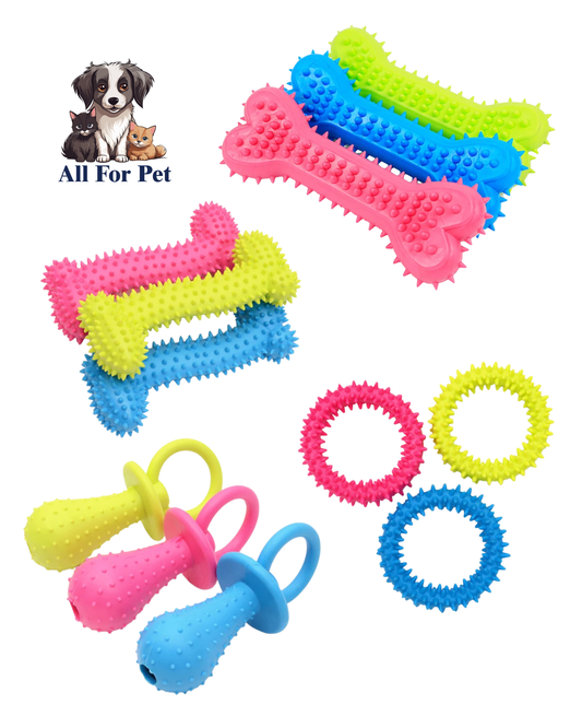 Jouets à Mâcher pour Chiens – Jouet Résistant en Caoutchouc pour Dents Saines | Nettoyage & Entraînement Chiots – Allforpet