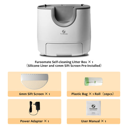 Bac à Litière Auto-Nettoyant pour Chats – Grande Capacité | Design Ouvert | Nettoyage Automatique & Capteurs Intelligents